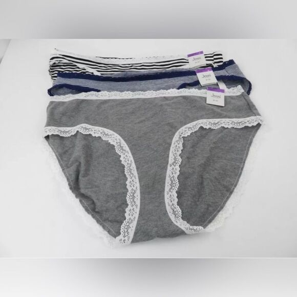 JENNI Women’s Lace Trim Bikini Underwear Set of Three,  XXL - Picture 1 of 4